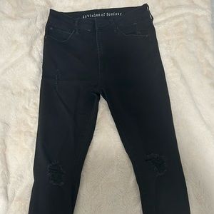 Black Articles of Society Jeans with holes